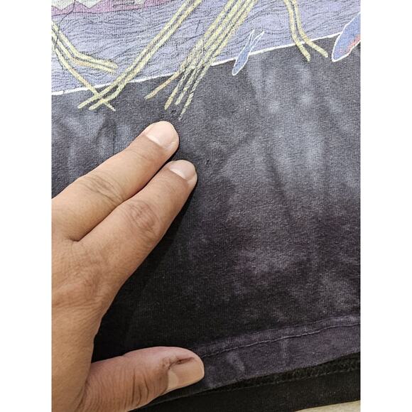 The Mountain Tribal Indian Animals Black Tye Dye T Shirt Mens Size S 100% Cotton - Picture 3 of 8